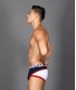 Andrew Christian Almost Naked Retro Mesh vyriški mėlynai balti šortukai