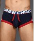 Andrew Christian Almost Naked Retro Mesh vyriški mėlynai balti šortukai