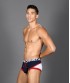 Andrew Christian Almost Naked Retro Mesh vyriški mėlynai balti šortukai