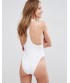 ASOS X LOT baltas M vientisas maudymukas su aplikacijomis