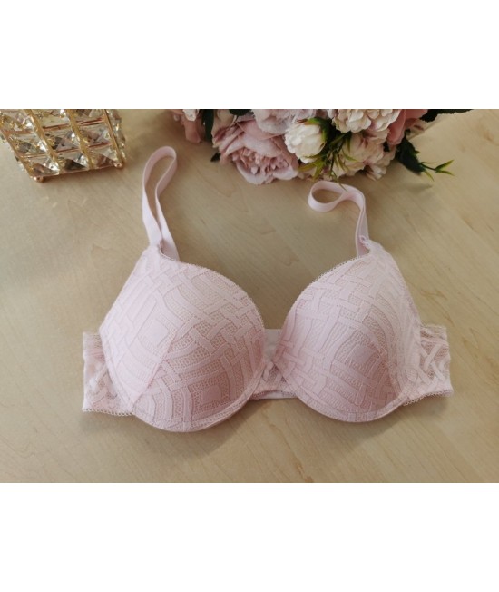 Epure Lise Charmel 70B dydžio rausva liemenėlė Tressage Dentelle Rose