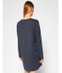 Melsvos spalvos medvilniniai naktinukai ilgomis rankovėmis Nightdresses NDK 02 LSL 